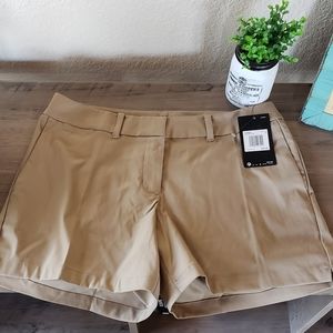 Womens Nike Dri-Fit Khaki Beige Shorts